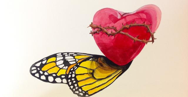 watercolor by Min-Ah Cho, Novice of the Society of the Sacred Heart, USC Province