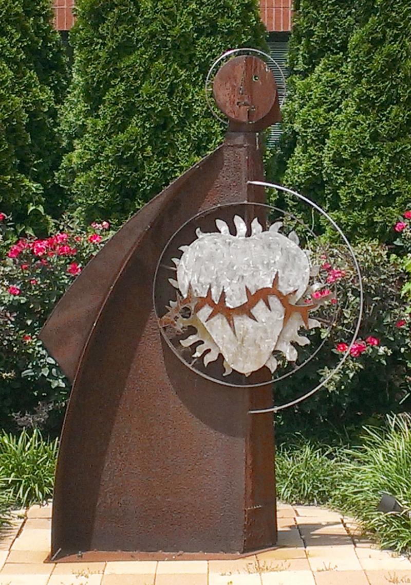 Brother Mel Meyer's Statue of the Sacred Heart, Barat Academy, St. Louis