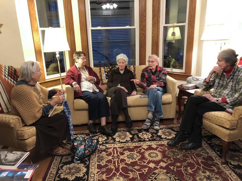 Sisters Joan Gannon, Pat Reid, Muriel Cameron (visiting from Chicago), Betty Renard and Judy Garson. Sisters Joan Gannon, Pat Reid, Muriel Cameron (visiting from Chicago), Betty Renard and Judy Garson.