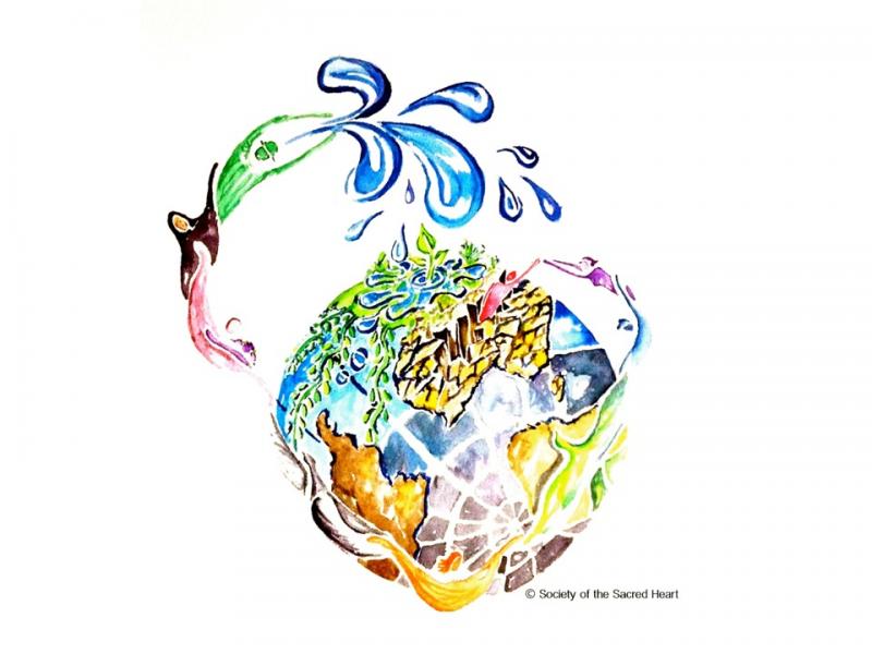 Artwork by Ana Morales, RSCJ Justice, Peace and Integrity of Creation
