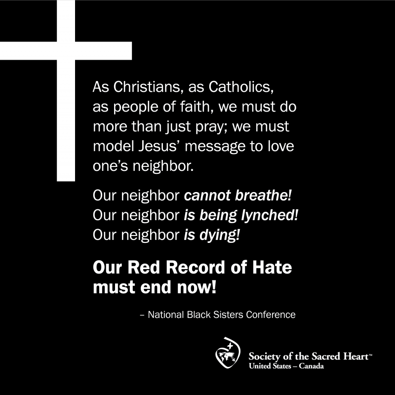 Quote from statement by The National Black Sisters’ Conference Quote from statement by The National Black Sisters’ Conference