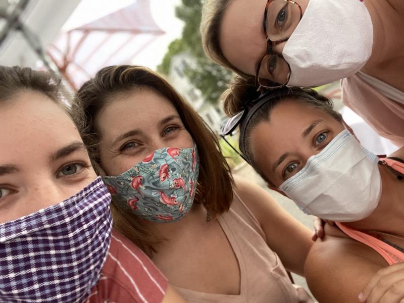 Associate Lori Wilson (right) with her three daughters during the COVID-19 pandemic summer of 2020. Associate Lori Wilson (right) with her three daughters during the COVID-19 pandemic summer of 2020.