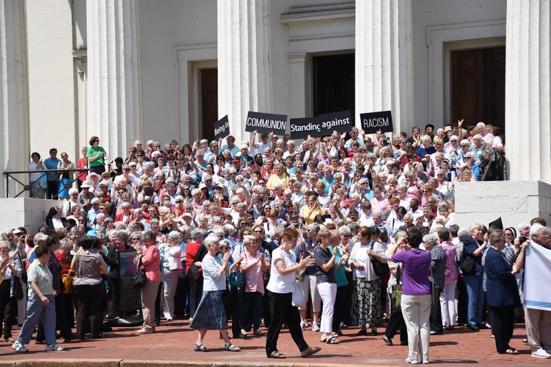 August 10, Being in Communion: Standing Against Racism August 10, Being in Communion: Standing Against Racism Demonstration at the Old Courthouse in St. Louis, Missouri