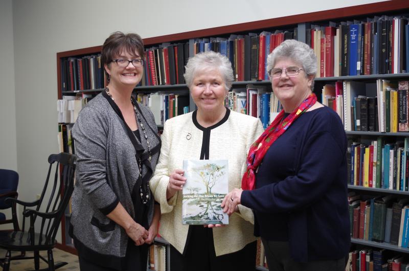 Barb Dawson, RSCJ, (right) with Editors Kathleen Hughes, RSCJ, (center) and Therese Meyerhoff Barb Dawson, RSCJ with Editors Kathleen HughBarb Dawson, RSCJ, (right) with Editors Kathleen Hughes, RSCJ, (center) and Therese Meyerhoffes, RSCJ and Therese Meyerhoff