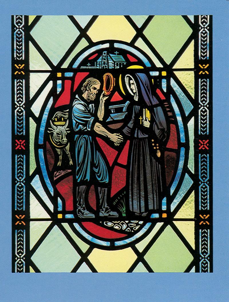 A window from Sacred Heart Church in Mound City, KS (Not Plaquemine, LA)